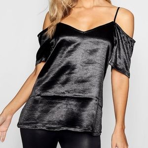 Satin off the shoulder blouse